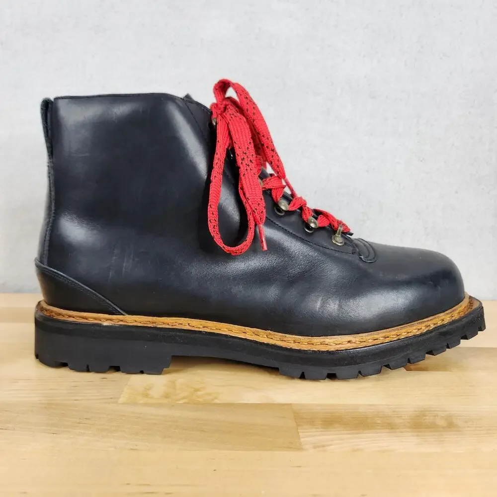Polo Ralph Lauren Boots Mens 10.5 Navy Leather Vibram Hiker Bench Made England